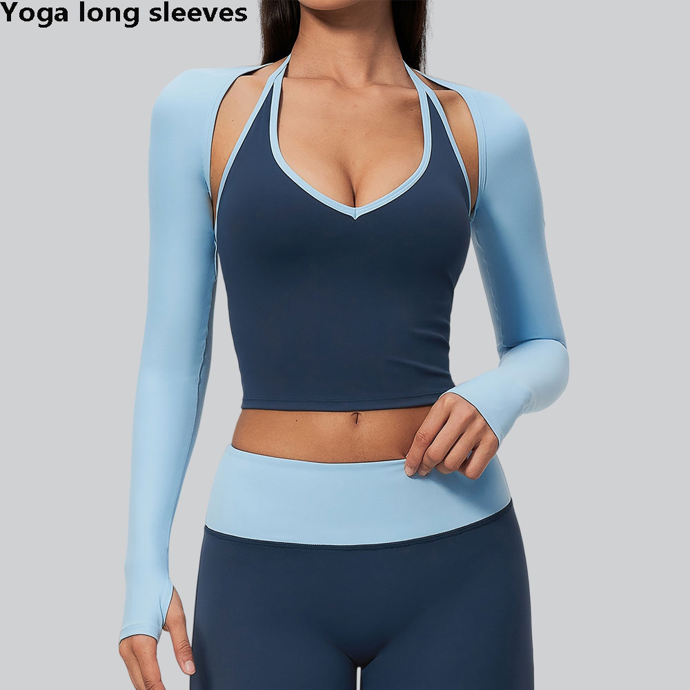 J-Yoga Fitness - قميص يوغا بأكمام طويلة للنساء، قميص