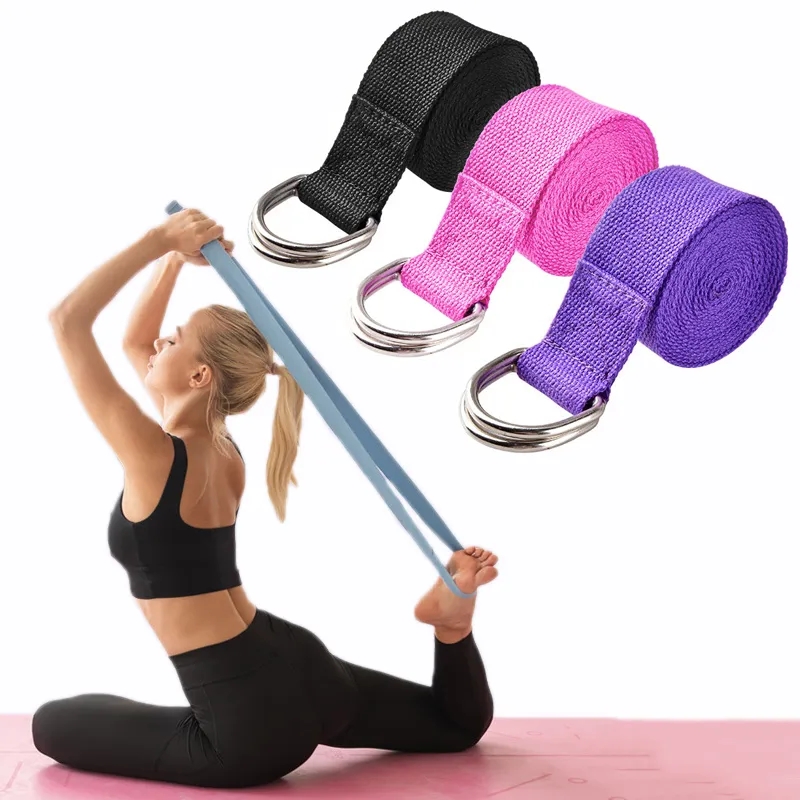 Yoga Fitness Ring - 183*3.8 سنتيمتر حزام اليوغا القطن ممارسة