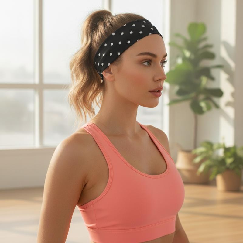 عصابة رأس مرنة منقطة لليوجا، ع - مراجعة J-Yoga Fitness وسعره
