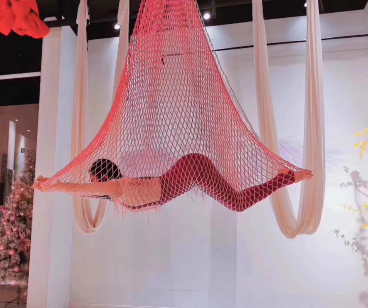 شبكة تعليق لليوجا على الارتفاع - مراجعة Yoga Swing Aerial وسعره
