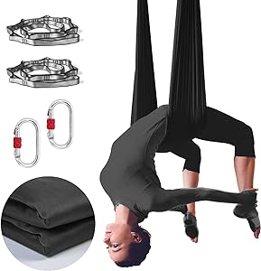 أرجوحة يوغا هوائية متينة وعالي - مراجعة Yoga Swing Aerial وسعره