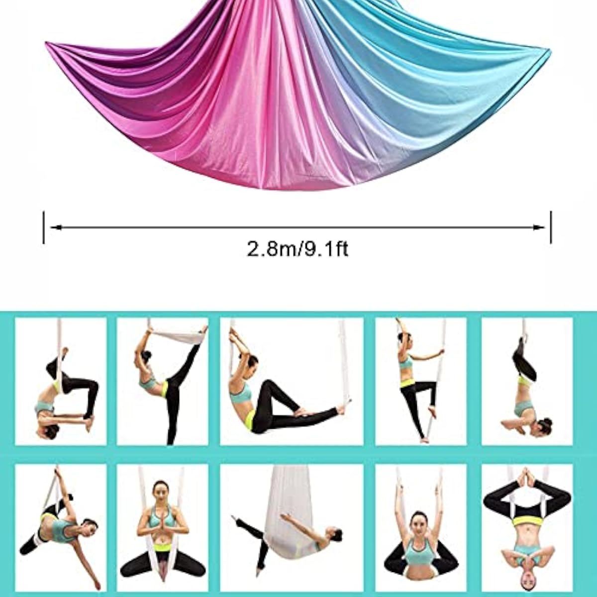 أرجوحة يوغا هوائية 5م × 2.8م م - مراجعة Yoga Swing Aerial وسعره