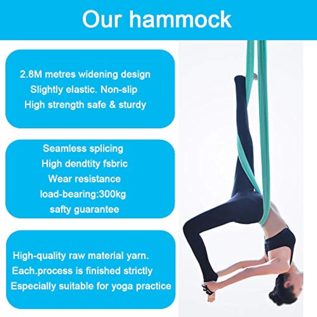 أرجوحة يوغا هوائية 5م × 2.8م م - مراجعة Yoga Swing Aerial وسعره