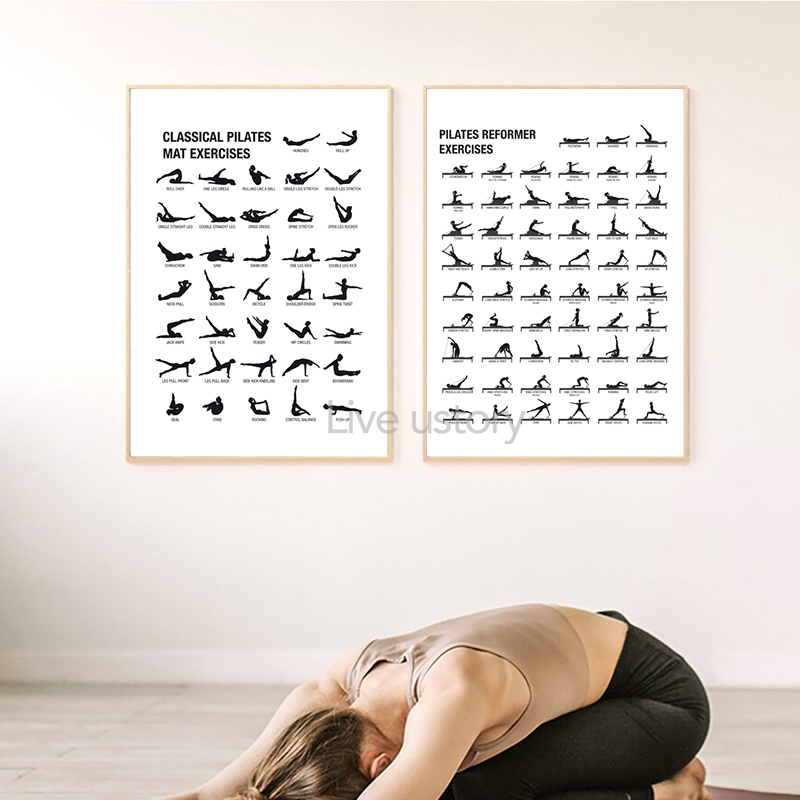 ملصق لوحة تدريبات البيلاتس بدو - مراجعة Yoga Fitness Workout وسعره